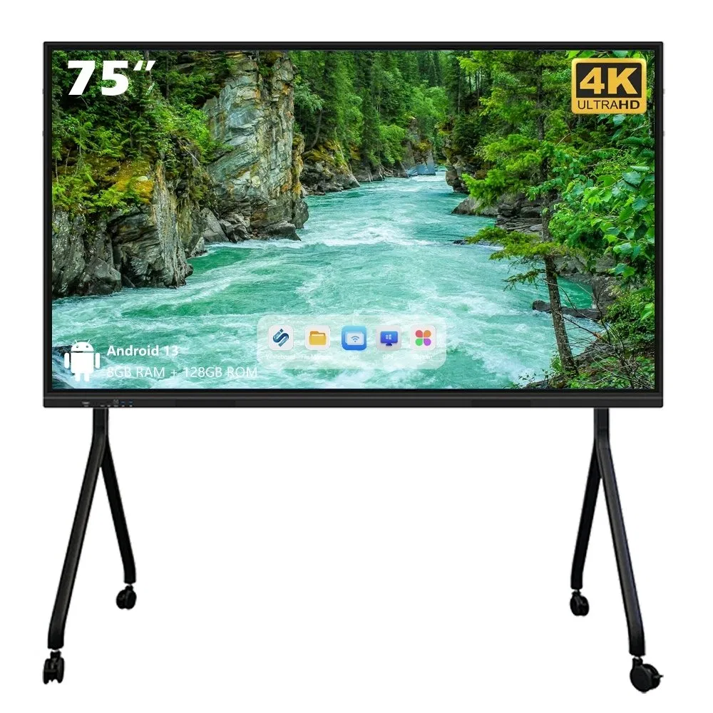 Quick Startup Adjustable Height Herringbone Bracket All-in-One Interactive Digital Whiteboard