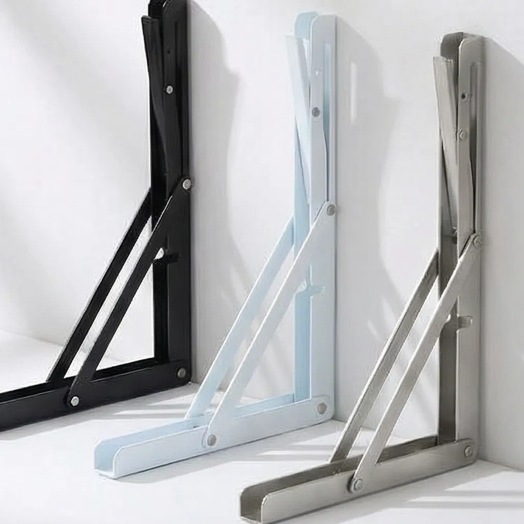 Versatile Folding Shelf Bracket for Home and Office Organization Hardware
