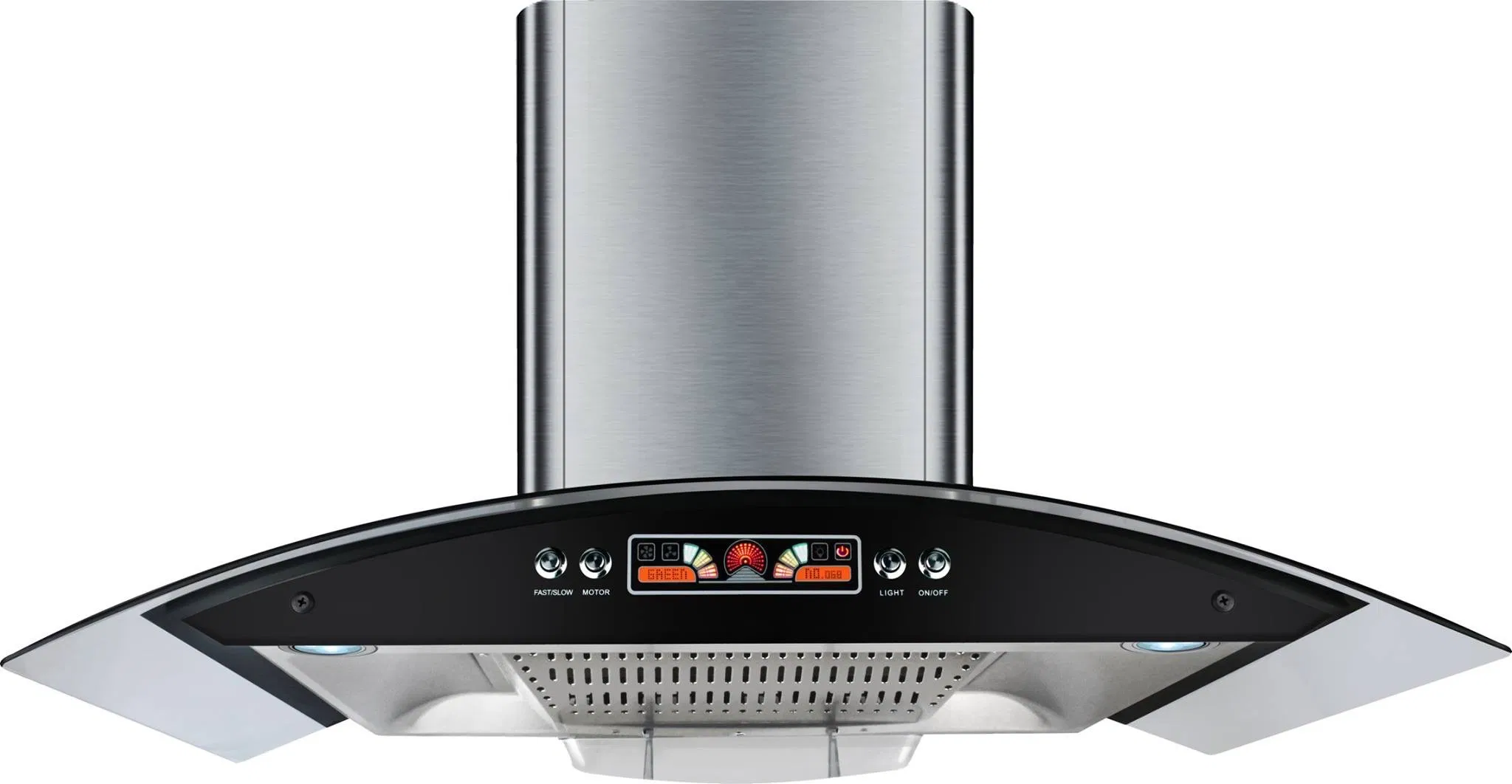 Premium Black Stainless Steel 900mm Wall-Mounted Range Hood
