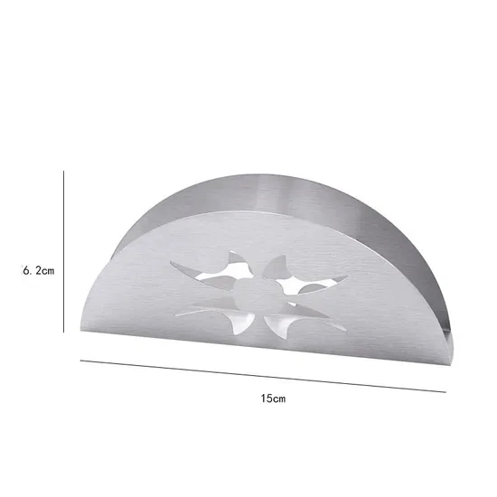 Stainless Steel Western Style Scalloped Tissue Box Paper Towel Napkin Holder W16_9