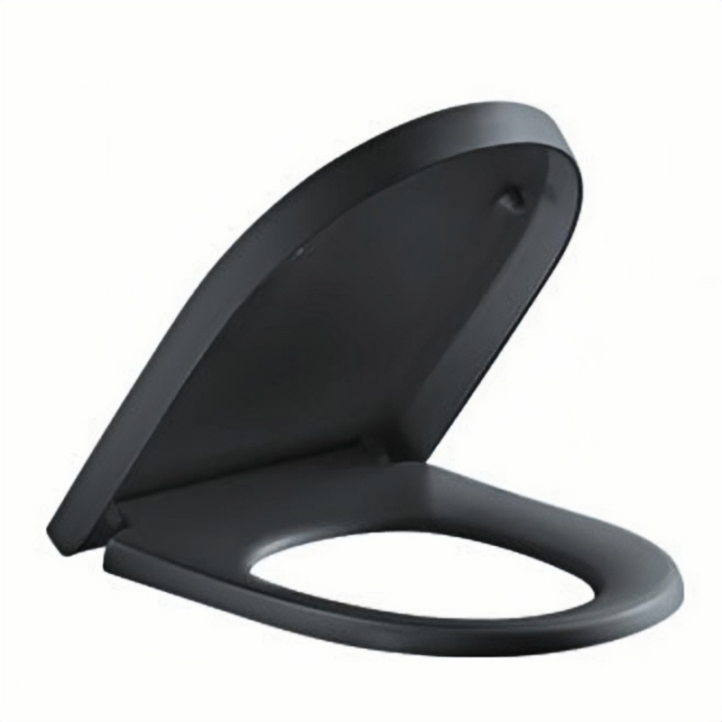 Soft-Close Black Toilet Seat Cover - Commercial-Grade ABS Material, OEM/ODM