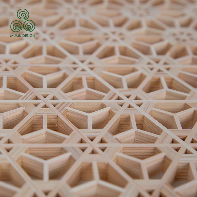 Sophisticated Details Kumiko Japanese Wooden Divider Screen