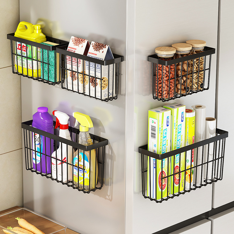 Wholesale Price Kitchen Household Multifunctional Large Capacity Side Storage Basket Refrigerator Rack