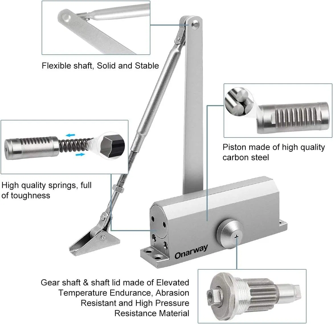 Factory Price Hydraulic Door Closer Automatic Door Closer Adjustment Spring Door Closer