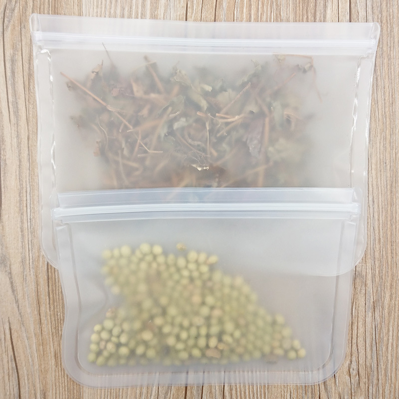 Manufacturer Wholesale Translucent Frosted PEVA Food Preservation Bag, Refrigerator Food Storage Preservation Bag, Self-Sealing Pocket