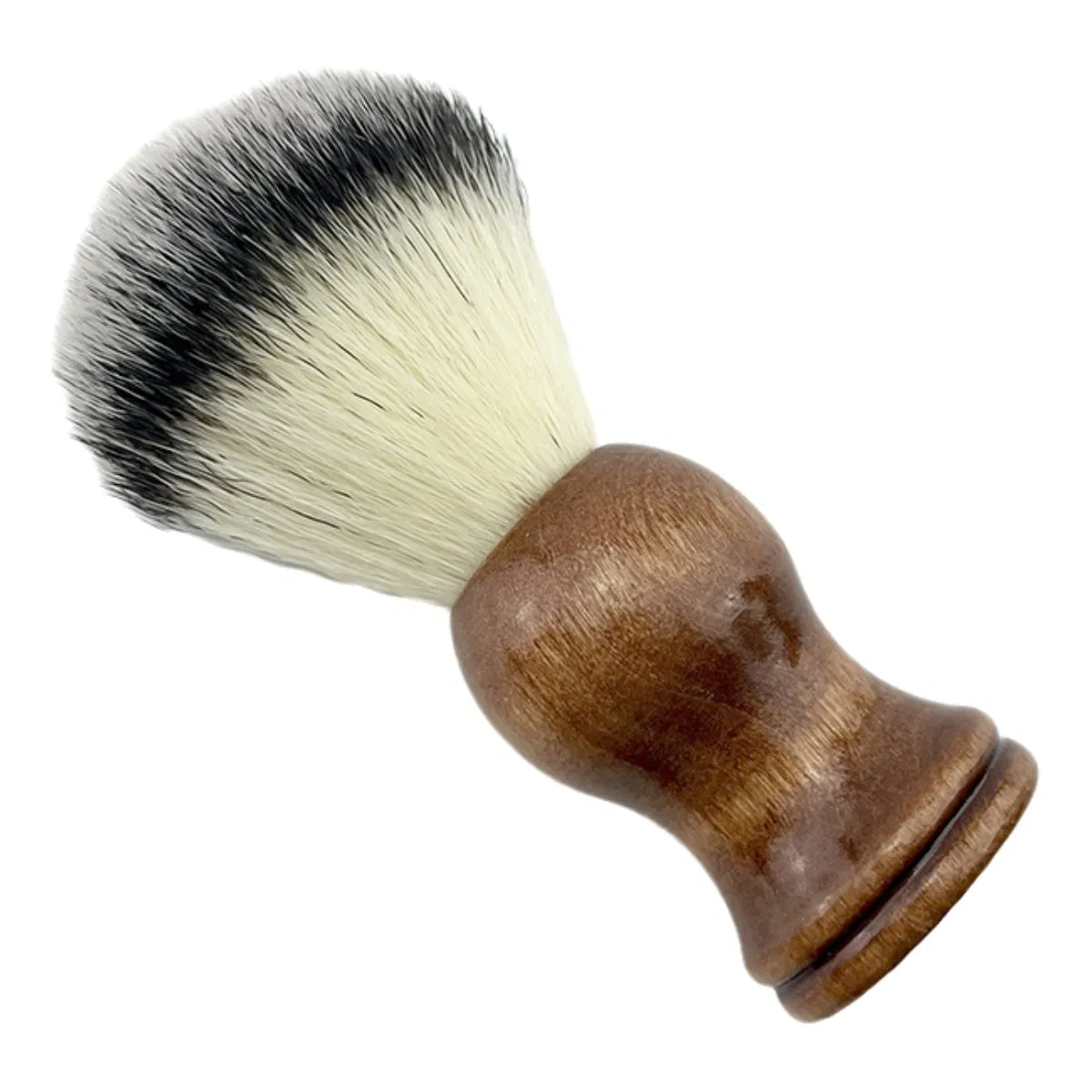 Custom Logo Beard Care Tool Shaving Brusher Wood Handle Nylon Beard Cleaning Brush