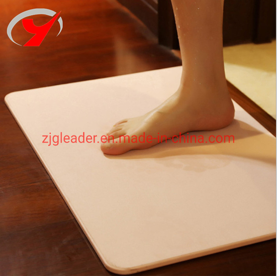 Zjgleader 39cm*60cm Pure Color Diatomite Mat Bath Mat