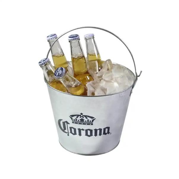 5qt 8qt 10qt Full Color Imprint Beer Galvanized Iron Bucket Coke Tinplate Ice Bucket for Caperdonich Carlton Draught Carlton Dry