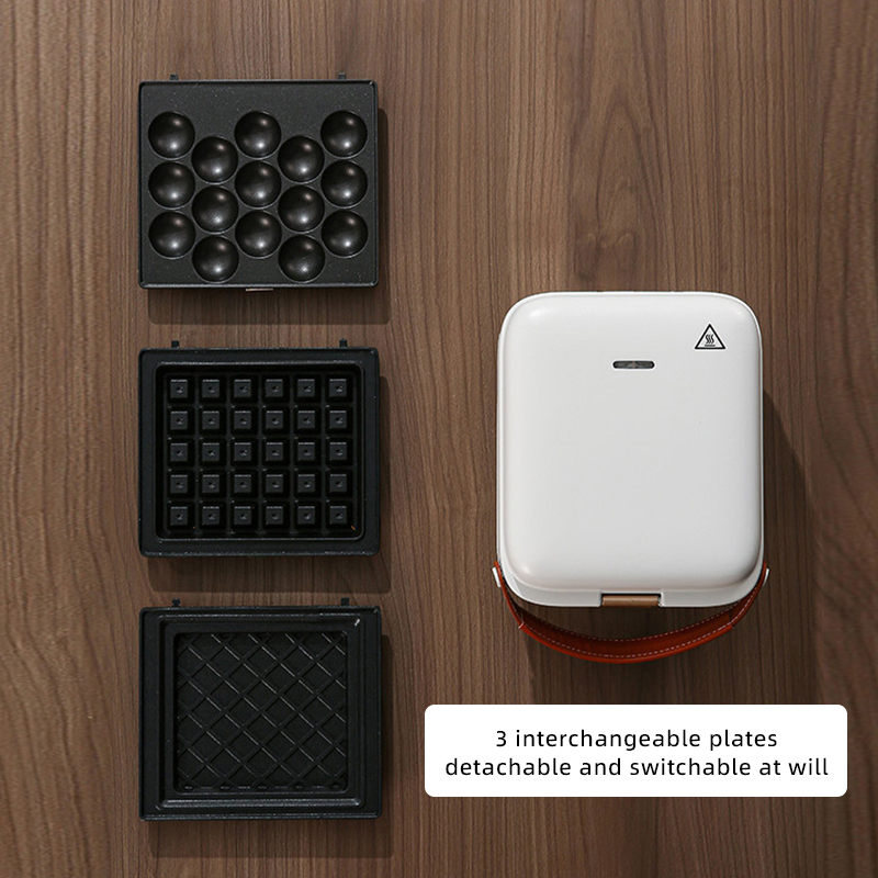 3 in 1 Sandwich Waffle Bread Maker with Non-Stick Baking Plate