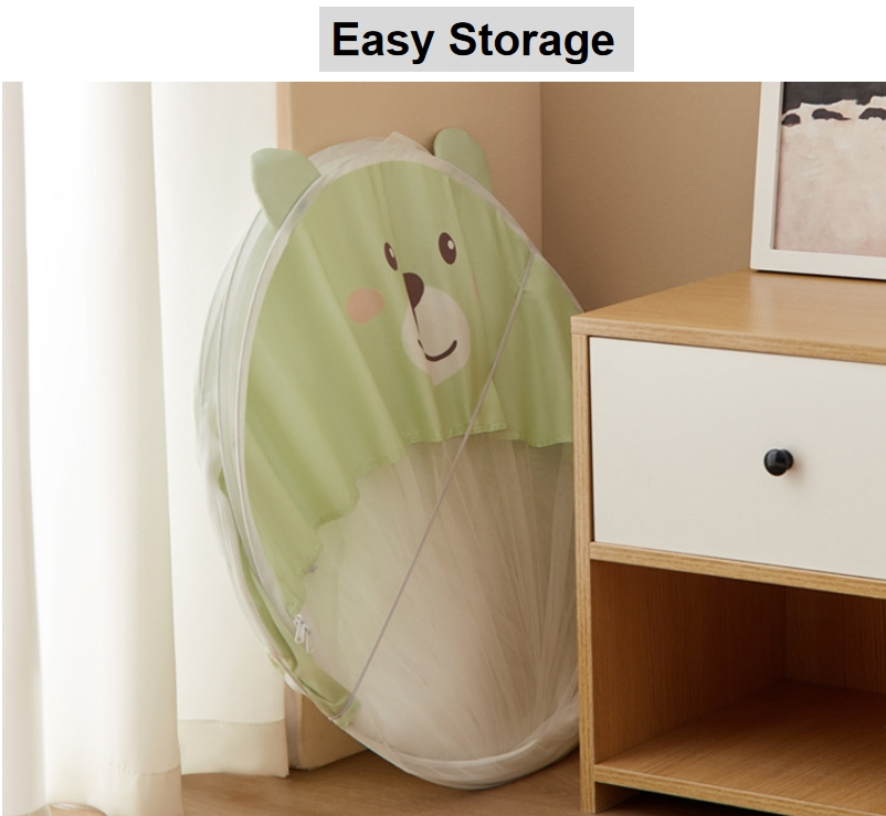 Baby Foldable Pop up Mosquito Net PVC Coated Free Installation Bed Canopy Mosquito Net
