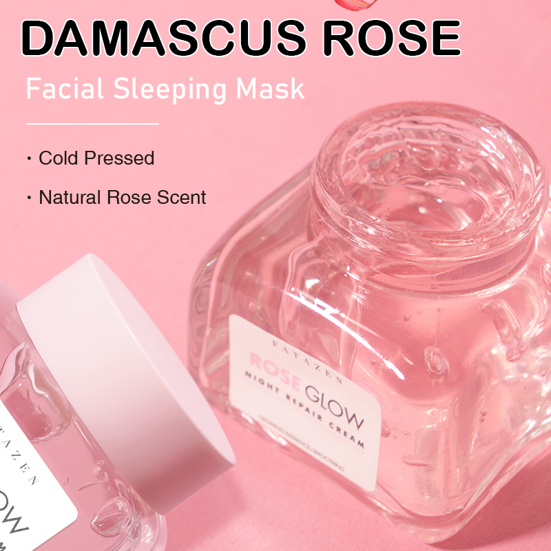 Deep Hydration Anti-Wrinkle Damascus Rose Skincare Whitening Smoothing Facial Sleeping Mask
