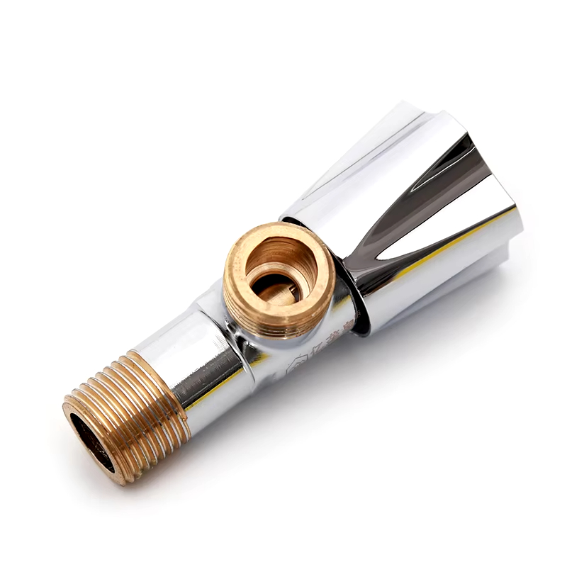 Customized Faucet Accessories Copper Chrome Stop 1/2 Angle Valve
