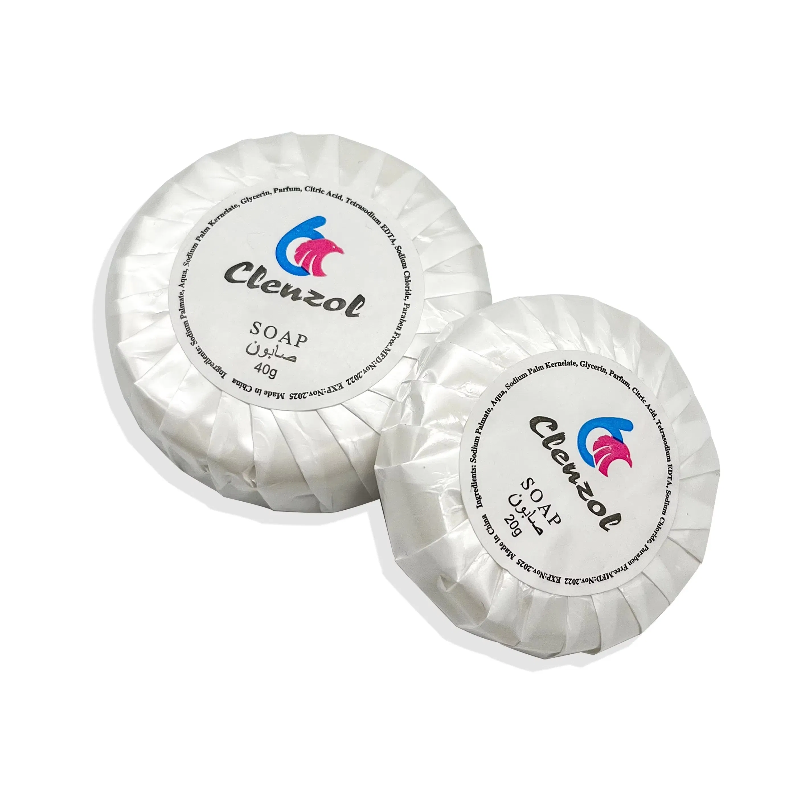 OEM High Quality Small Size 40g Soap Hotel Pleated Wrapping Soap