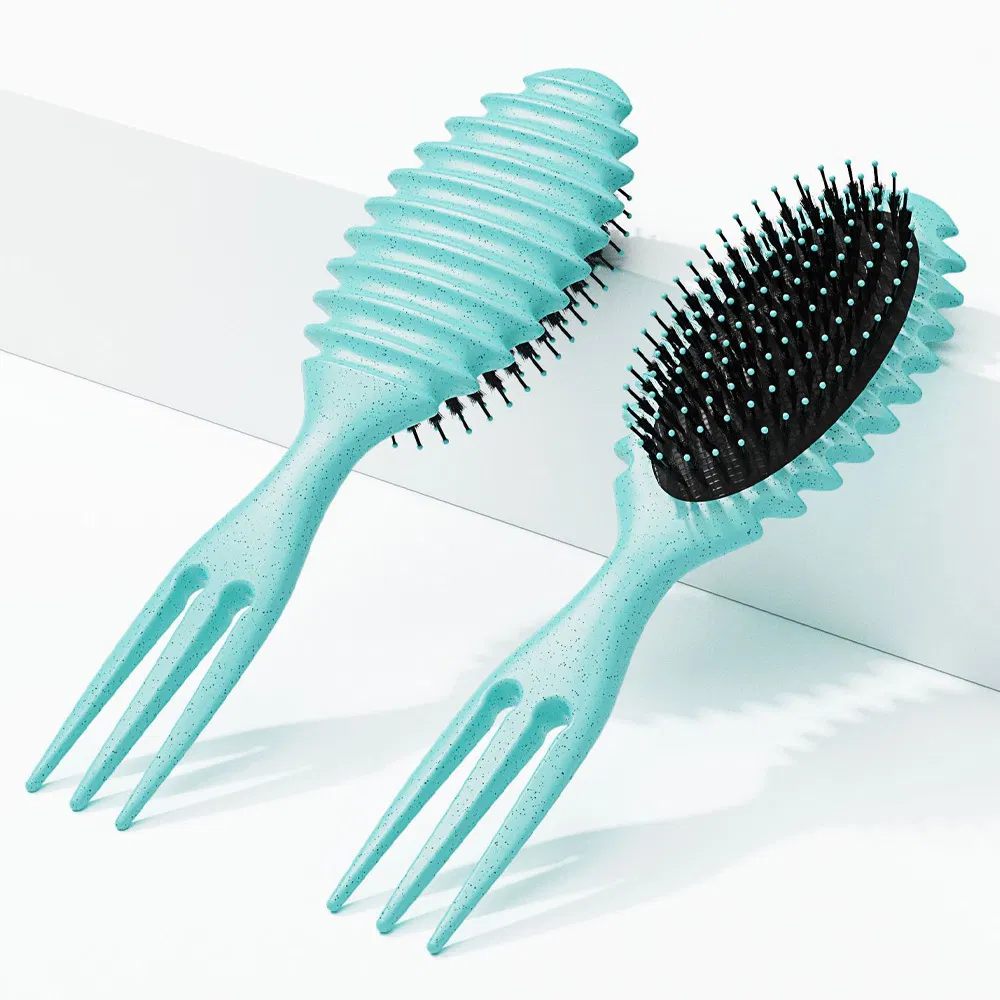 Щетка для волос из пшеничной соломы с пластиковой ручкой