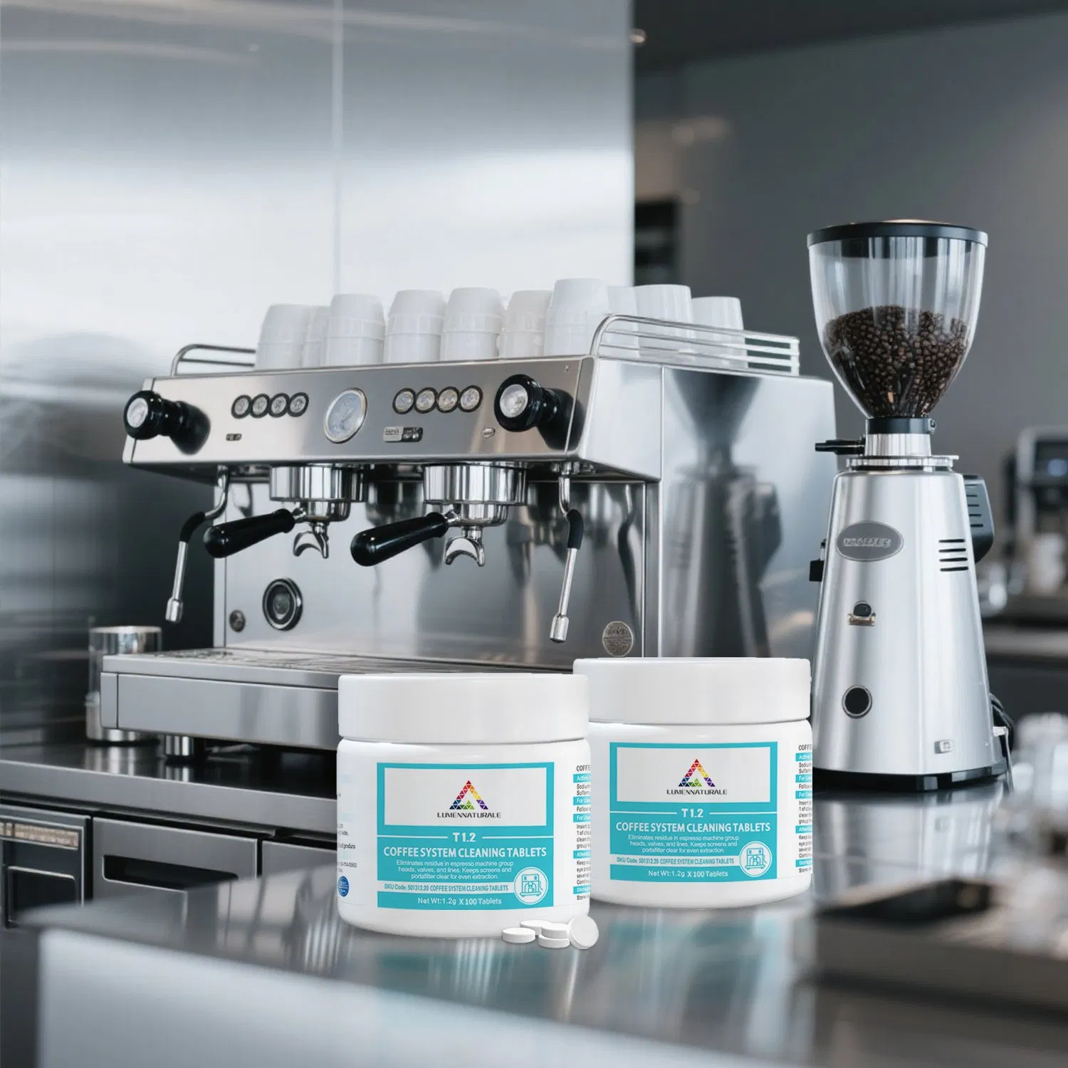 Deep-Cleaning Coffee Machine Cleaning Tablets Detergent Designed for Coffee System Cleaning