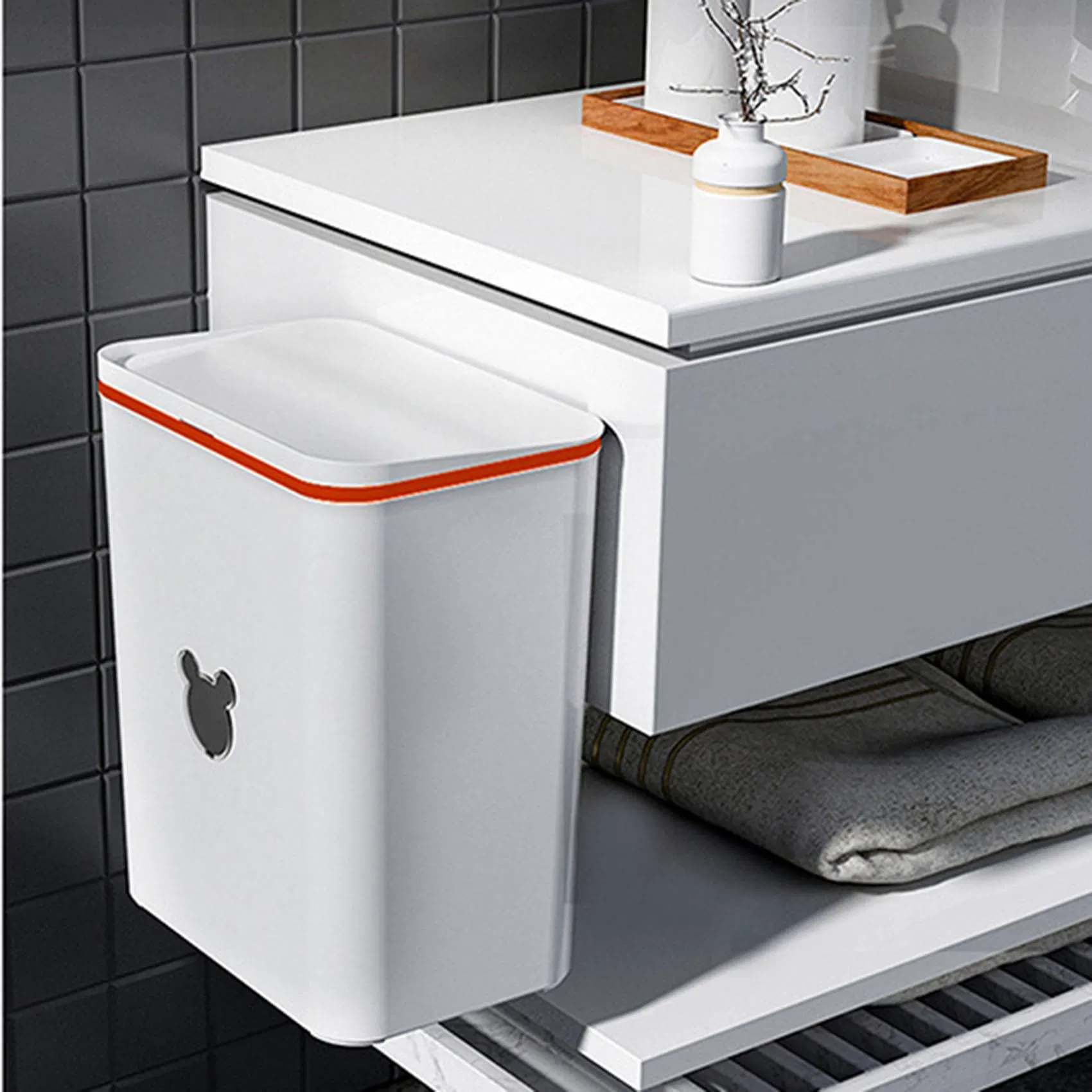 Настенная пластиковая урна 9 л