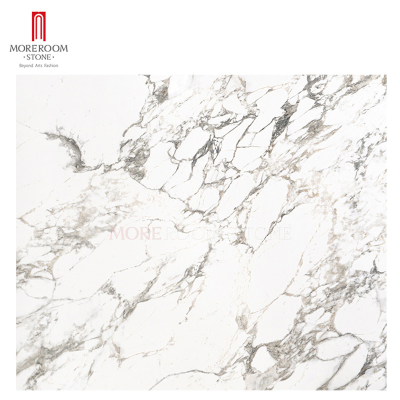 Italian Shower Wall Panel Arabescato White Marble Big Tile Porcelain 3600