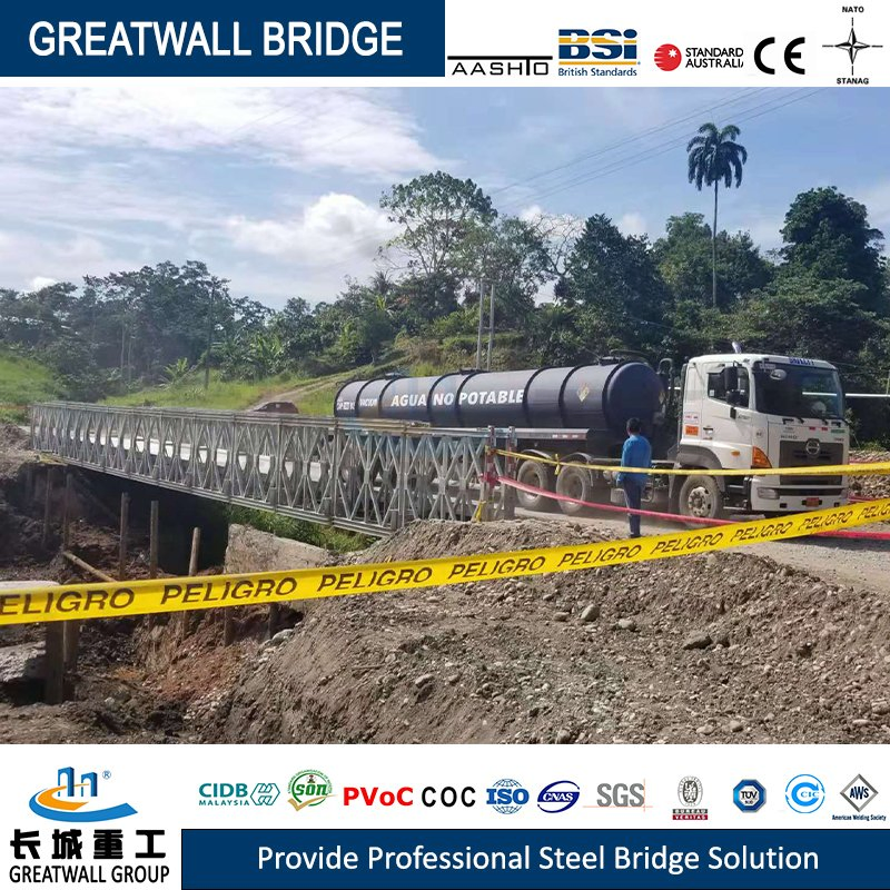 Aashto Design Standard Metal Steel Bailey Bridge of Emergency and Movable