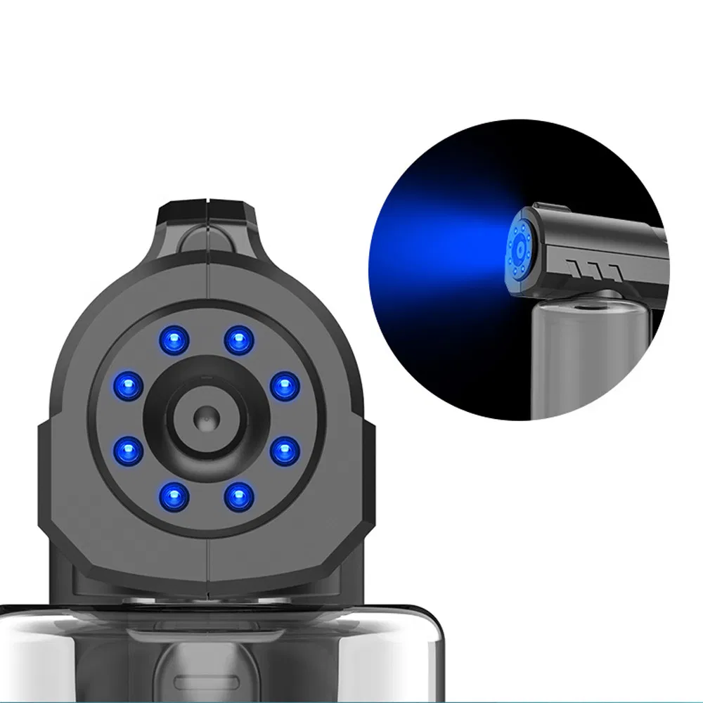 Handheld K7 Beauty Barber Cordless Automatic Spray Nano Atomizer Sprayer Disinfection Gun with Blue Light