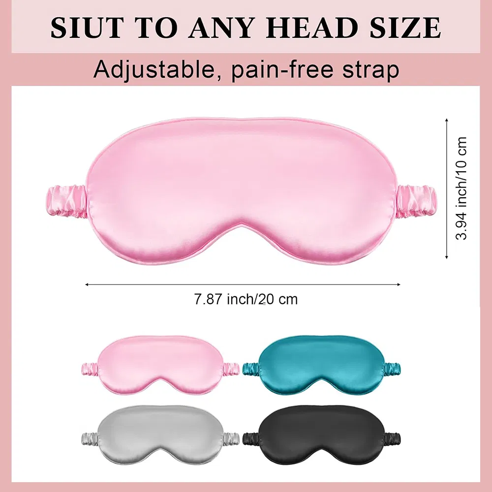 Custom Printed Wholesale Silk Sleep Eye Cover 100% Mulberry Silk Eyemask Sleeping Night Silk Sleep Eye Mask