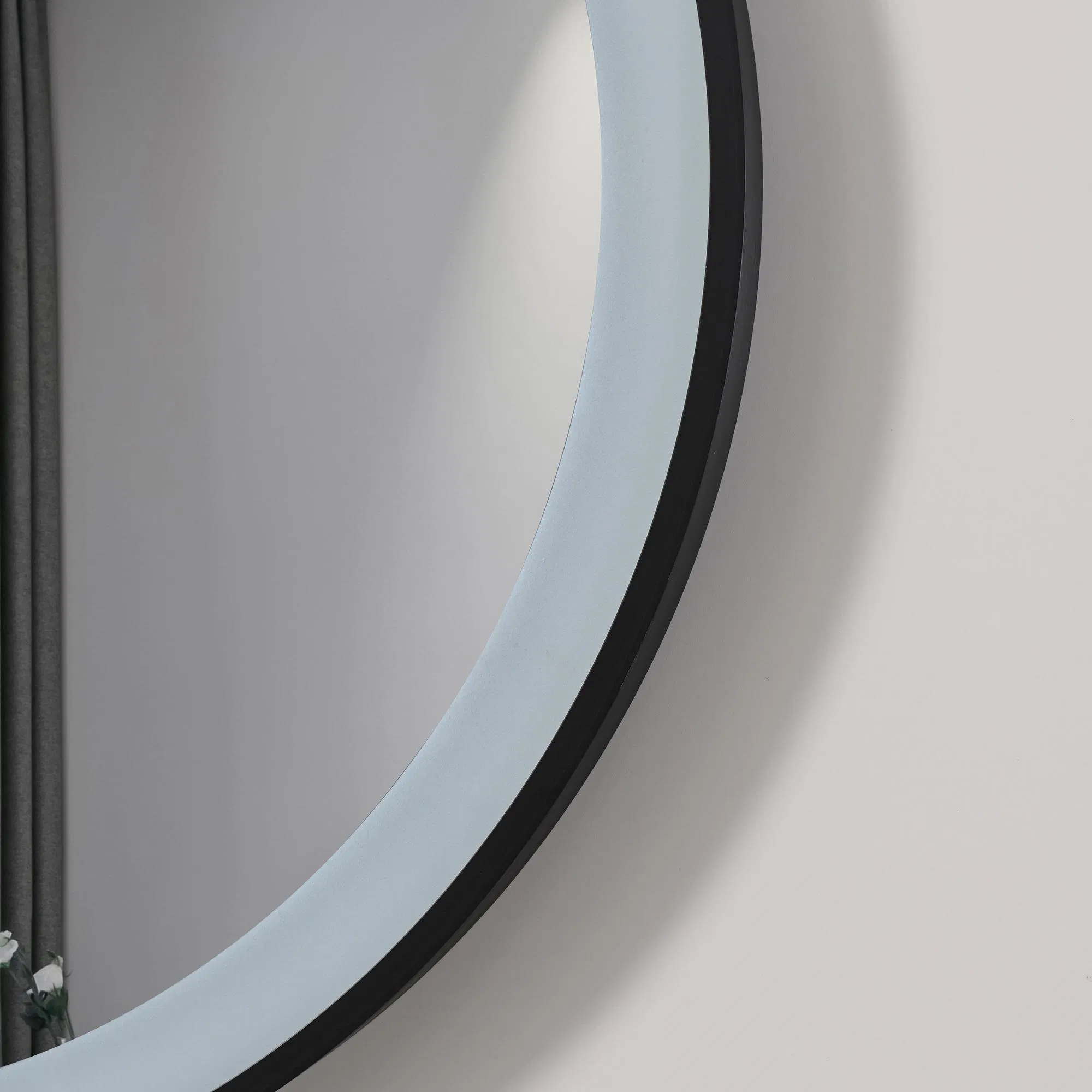 110X60 Racetrack High Quality Magnified Hotel LED Bathroom Mirror with Temperature Display