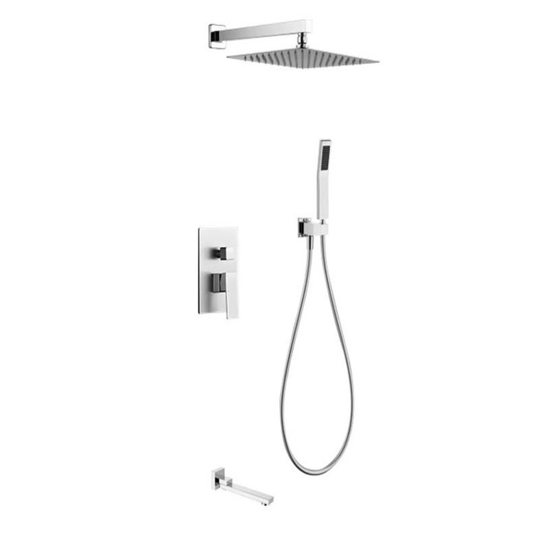 Shower Head with Tube Concealed Bathroom Shower Faucet