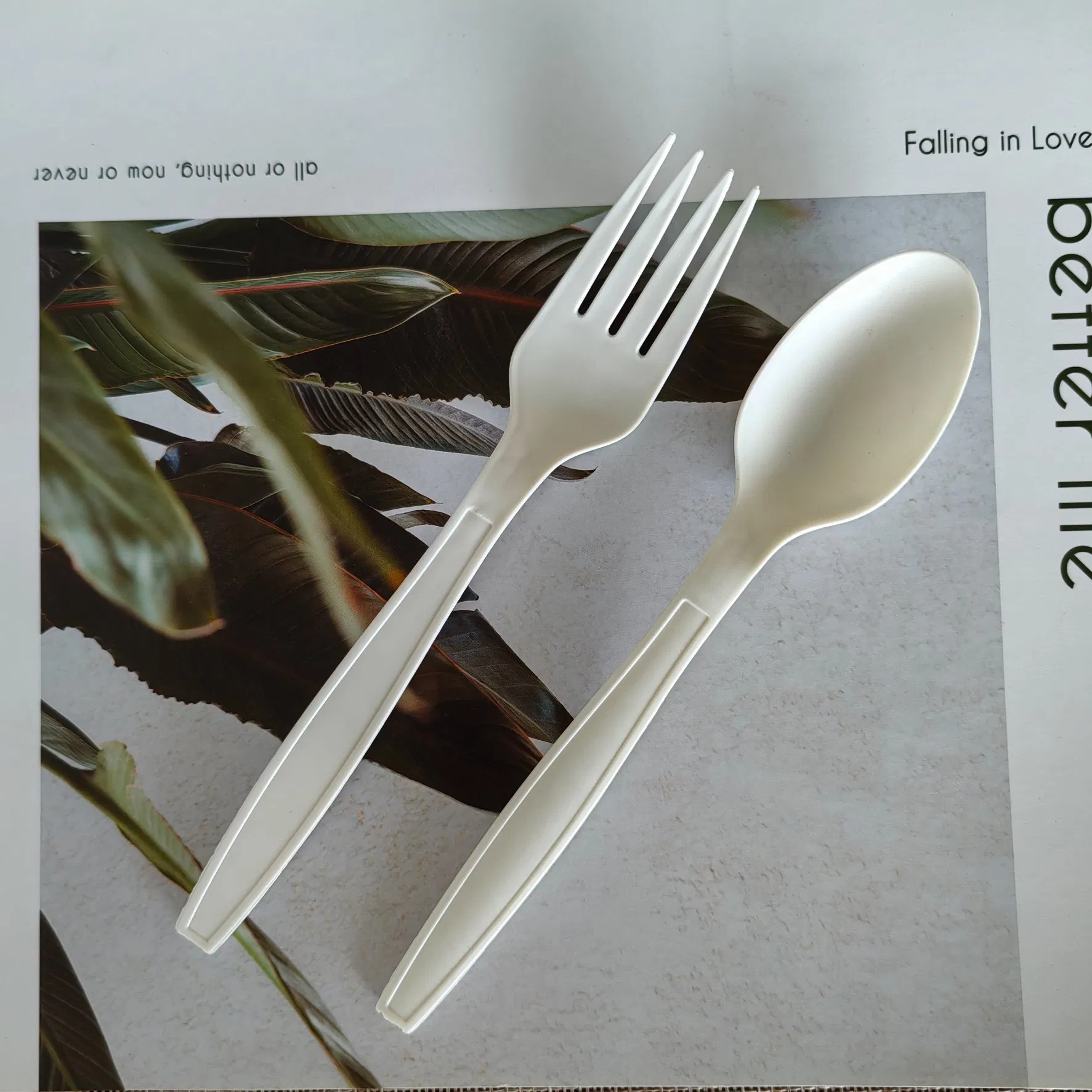 Best - Selling Eco Friendly Cutlery Set Disposable Biodegradable Tableware Psm Spoon Knife Fork