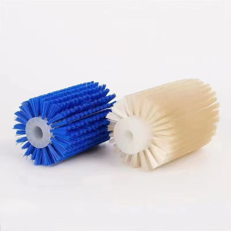 Industrial Belt Cleaning Brush Roller Cylindrical Conveyor Brush Nylon Roller Brush for Cleaning Cleaning Roller Brush Cylindrical Brush Roller for Cleaning