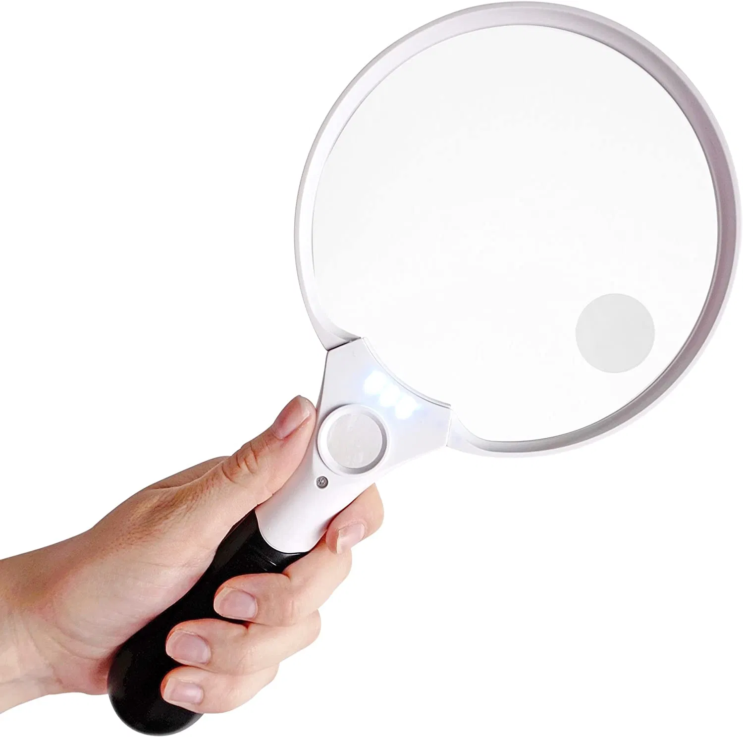 High Quality Large LED Handheld Magnifying Glass with Light Illuminated Reading Magnifier
