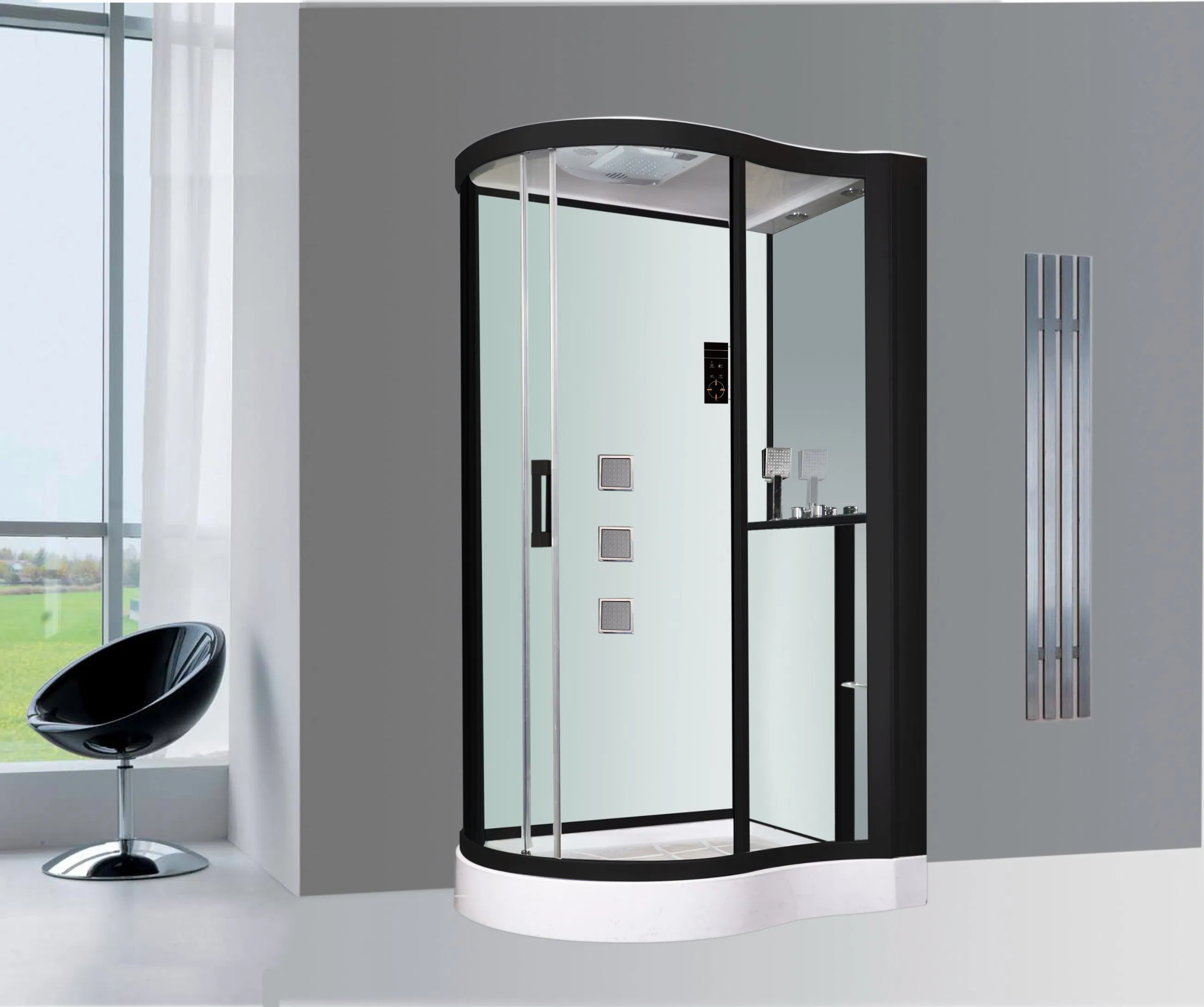 Irregular Low Shower Tray Computer Sliding Glass House Steam Room