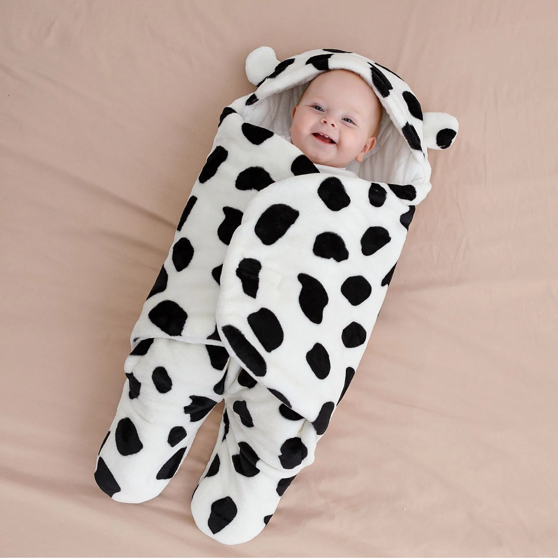 Organic Cotton Baby Blanket Newborns Swaddle Wrap Adorable Baby Bear Sleeping Bag for Cozy and Safe Sleep Baby Clothes