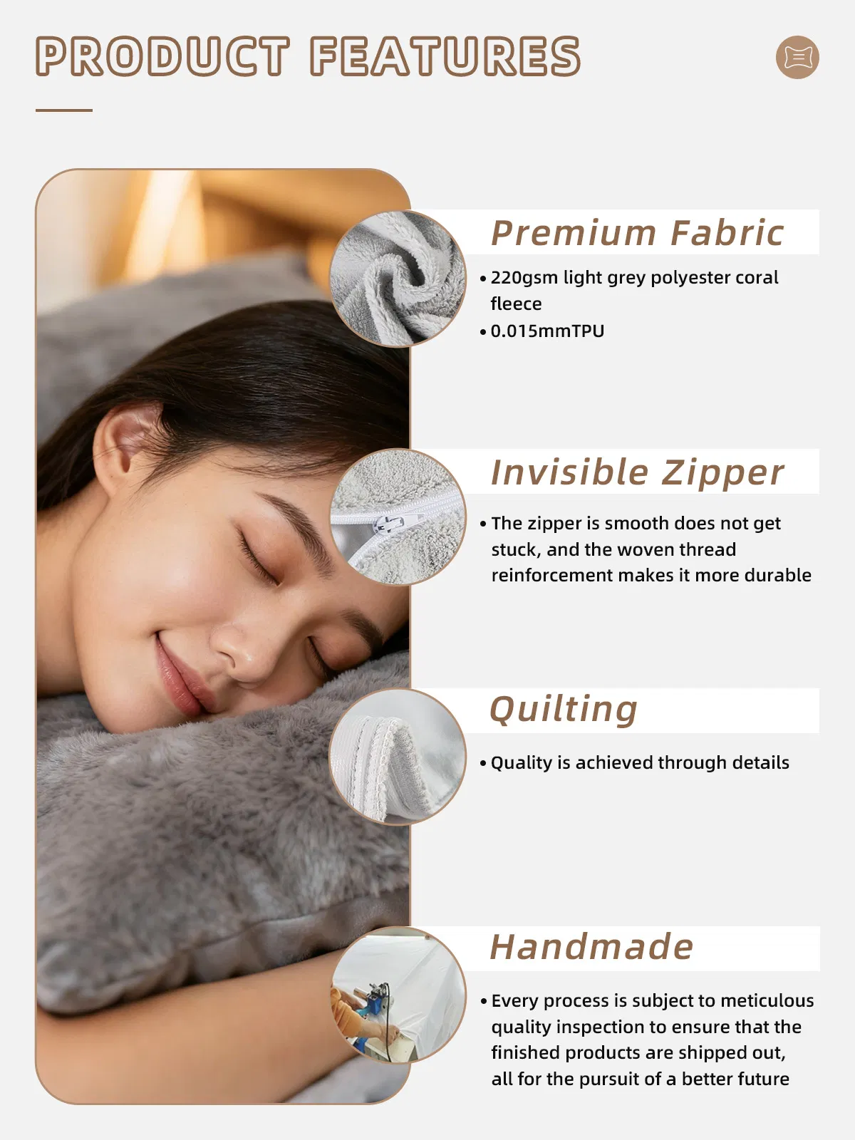 Wholesale Waterproof Polyester Coral Fleece Pillow Case Eco-Friendly Soft