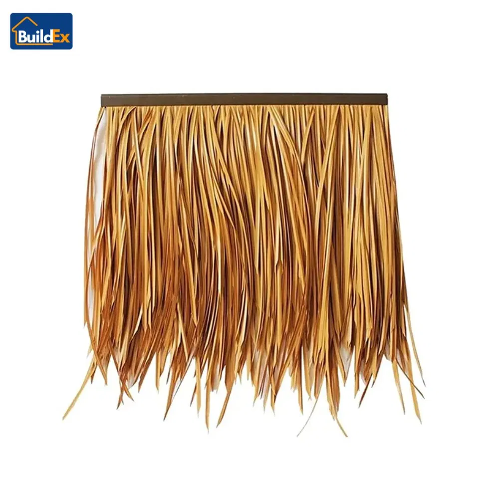Synthetic Thatch Roof for Tropical Resort & Villa Projects Fireproof UV-Resistant Artificial Thatch From Indonesia Style