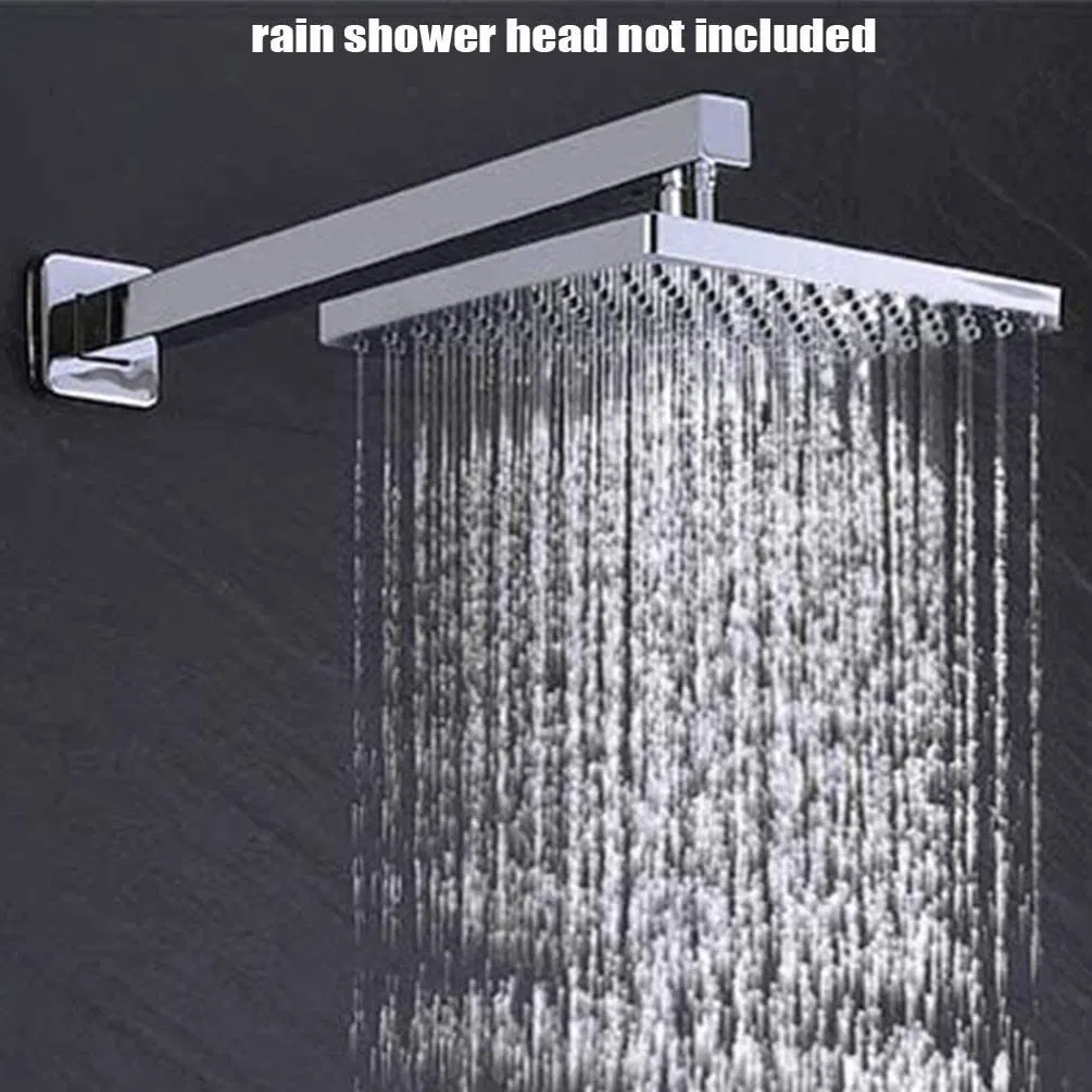 Shower Arm, 16-Inch Brass Wall Mount Shower Extension, Chrome