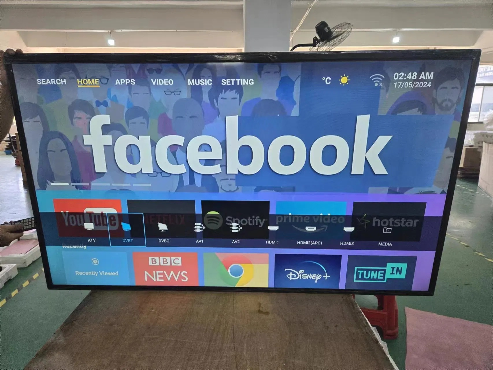 Hot Selling Size 55-Inches Smart TV Television LED TV with Android WiFi