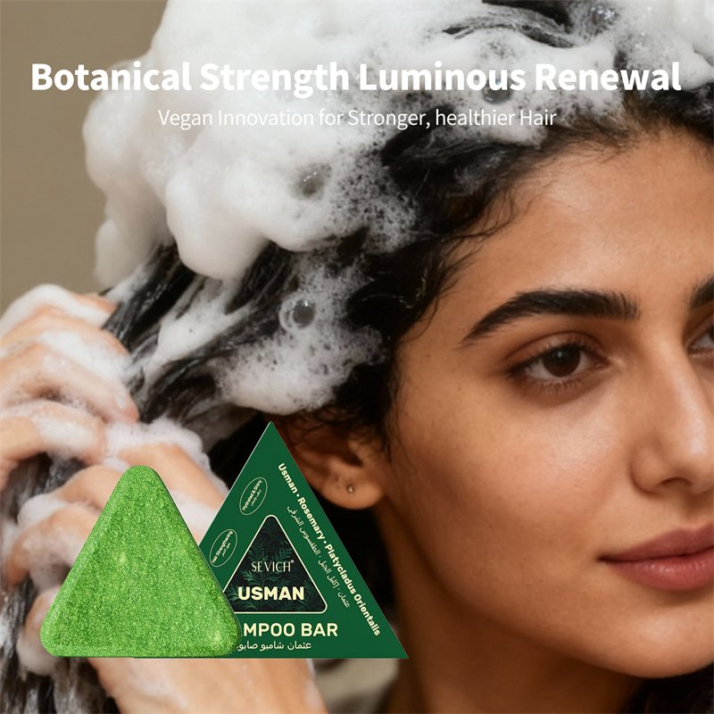 Triangle Usman Herbal Shampoo Bar 3 in 1 Rosemary Shampoo Soap