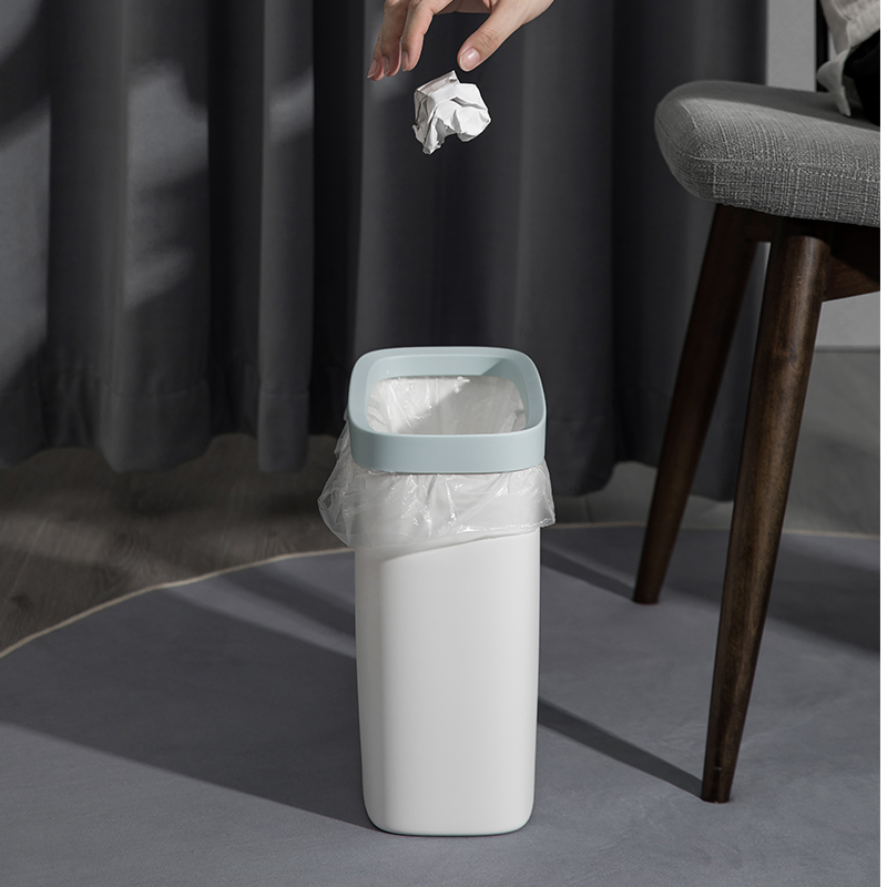 Spring Button Runway Minimalist Waste Bins Slim Trash Can