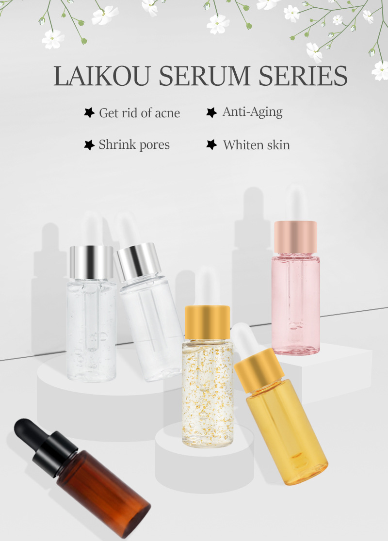 Private Label Waterproof Natural Anti-Aging Shrinking Pores Whitening Skin Moisturing 24K Golden Snail Serum