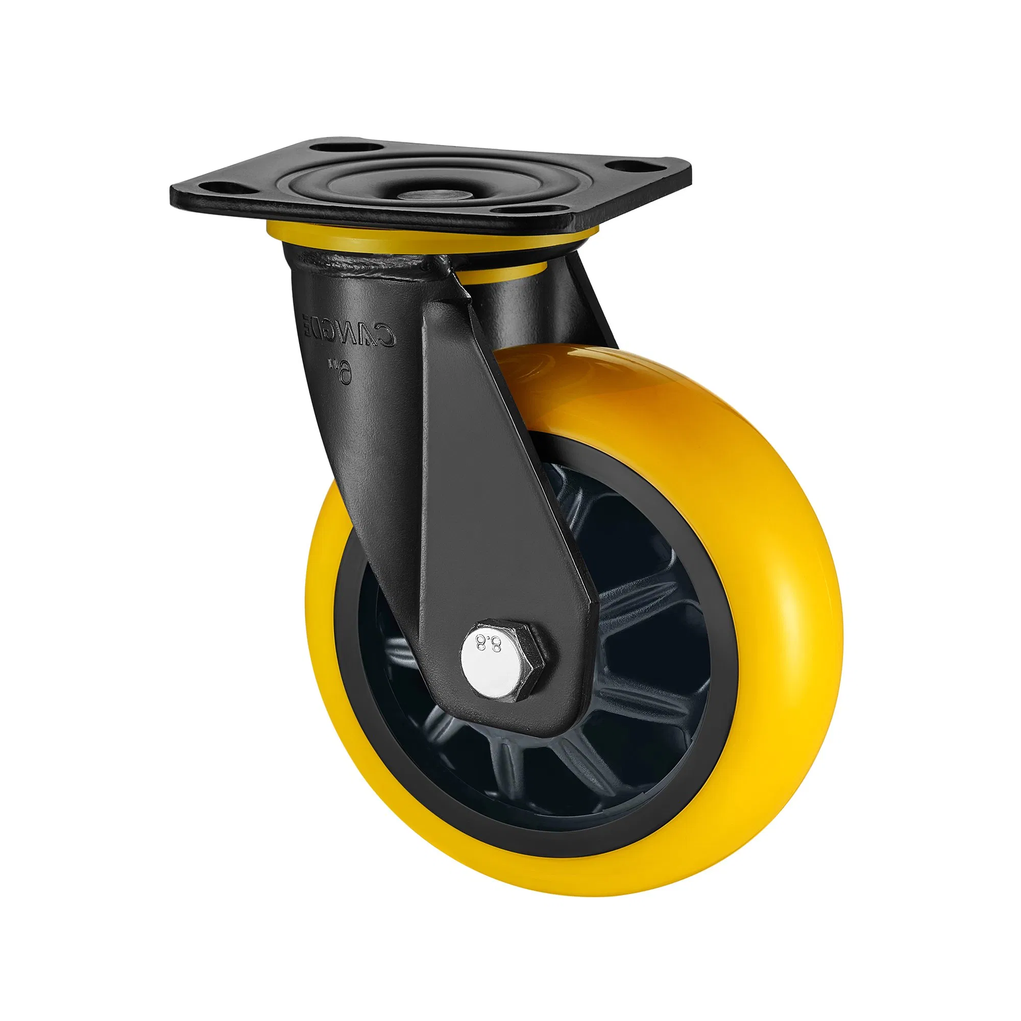 Industrial Polyurethane Casters 100-200mm Diameter 50mm Wheel Width Silent & Durable