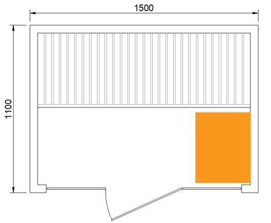 Парная сауна на 3 персоны из массива дерева
