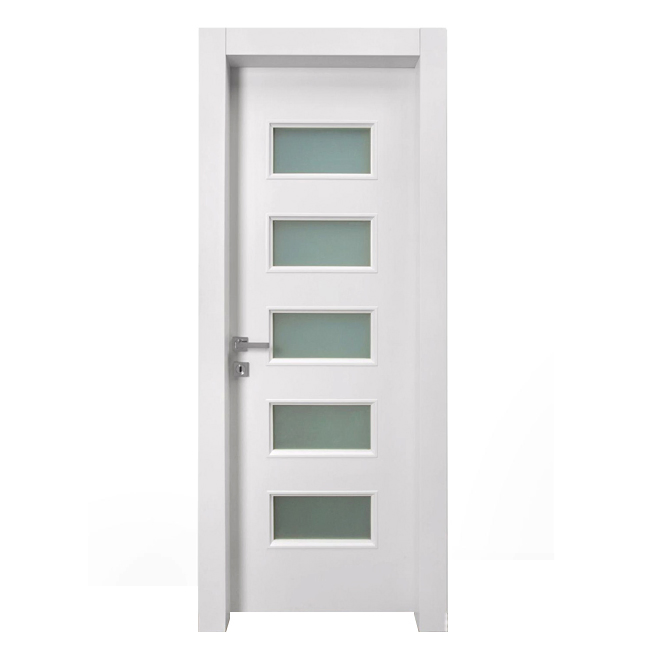 WPC Polymer Door Mat White Painting WPC Door with Width Slots