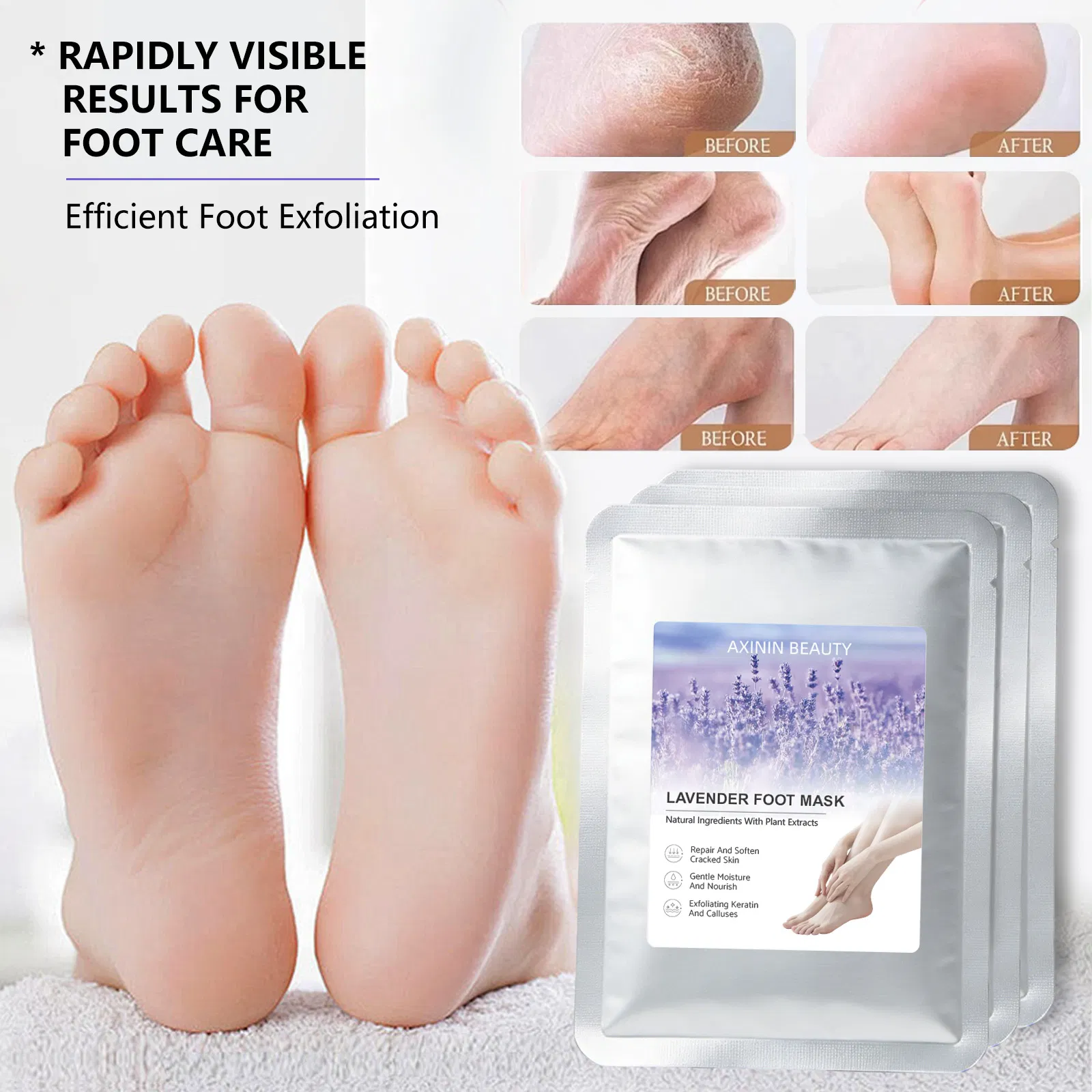 Beauty Cosmetics Skin Care Moisturizing Except Calluses Dead Skin Lavender Foot Mask