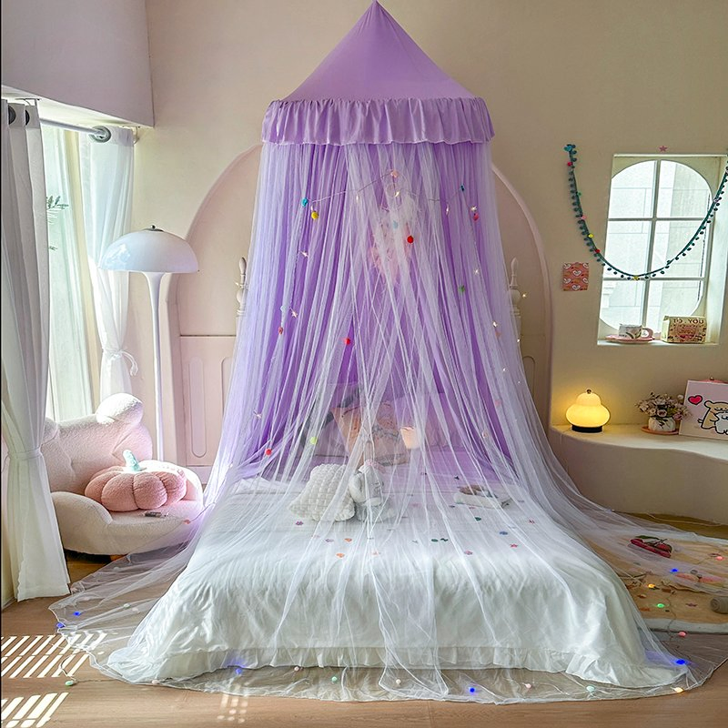 Colored Mosquito Net for Girls Bed Foldable Bed Canopy for Home Decoration