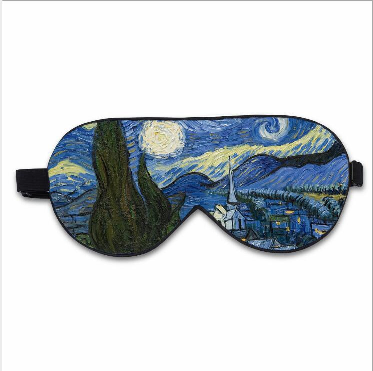 Custom Natural Silk Eye Mask with Digital Printed Patterns