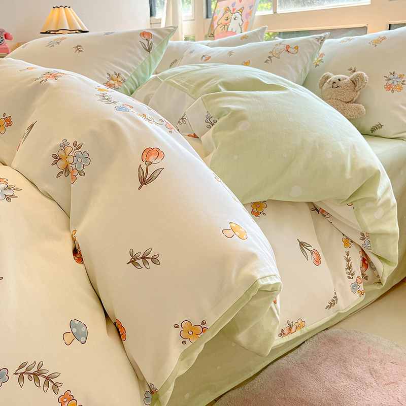 Luxurious Breathable Cotton Printed Bed Sheet Set for Comfortable