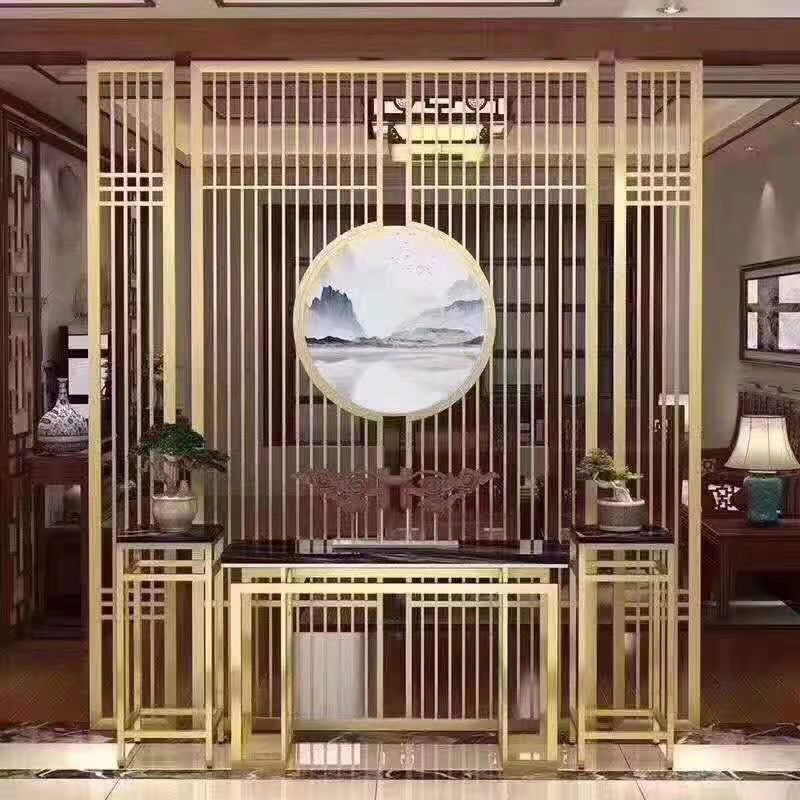 Metal Room Divider Laser Cutting Screen Stainless Steel Hanging Decorative Screen Partition