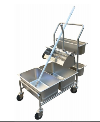 Cleanroom Autoclavable 2 Buckets Trolley