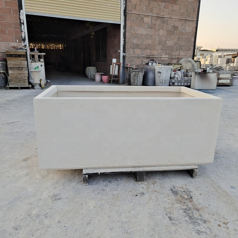 Горшок для растений напольный GRC цементный прямоугольный большой