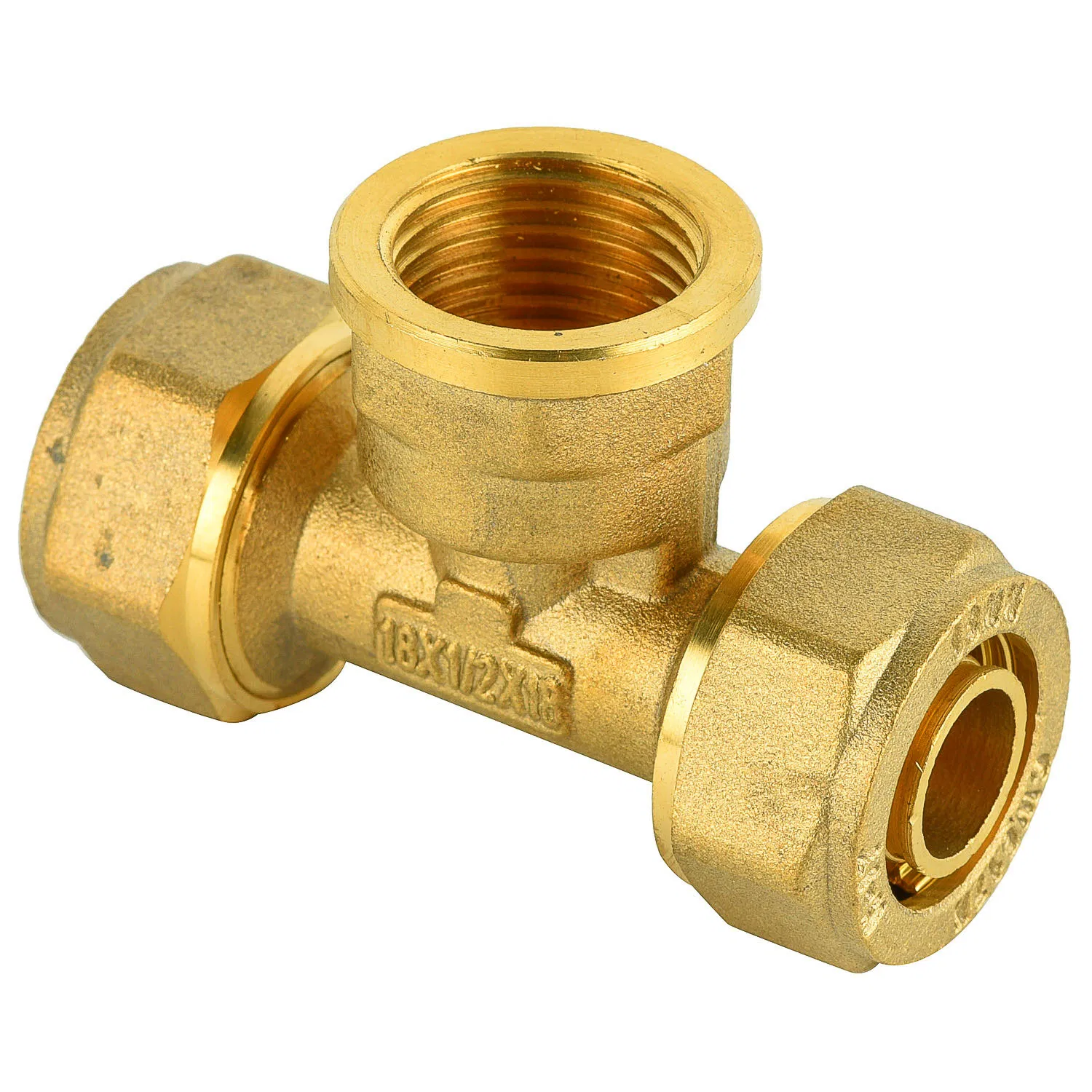Brass Pipe Plumbing Fitting with for Pex Al Pex Tube-Tee Female