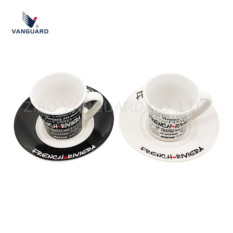 Керамическая чашка для эспрессо с блюдцем, 90 мл